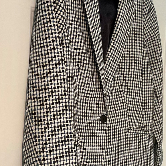 Talbots Blue and Ivory Plaid Blazer - Picture 6 of 13
